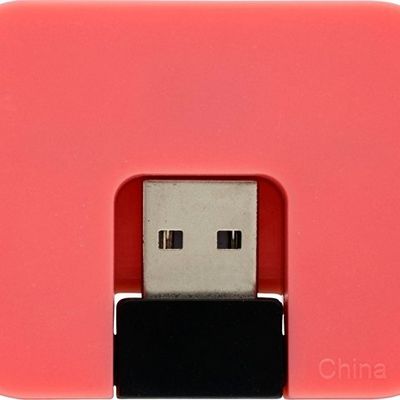 USB Hub Gaia на 4 порта, розовый