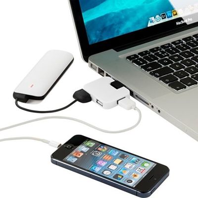 USB Hub Gaia на 4 порта, белый