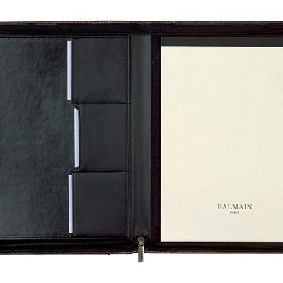 Папка А4 Millau на молнии от Balmain с блокнотом, коричневый