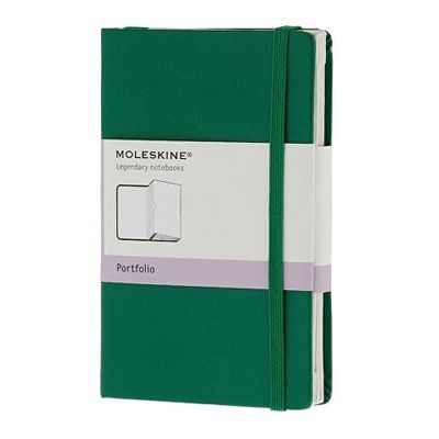 Папка Moleskine Portfolio (с кармашками), Pocket (9х14см), зеленый