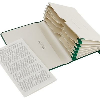 Папка Moleskine Portfolio (с кармашками), Pocket (9х14см), зеленый