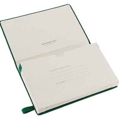 Папка Moleskine Portfolio (с кармашками), Pocket (9х14см), зеленый