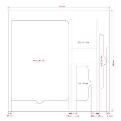 ПОДАРОЧНАЯ КОРОБКА ДЛЯ НАБОРА  СИНЯЯ, 280*280 мм,УНИВЕРСАЛЬНАЯ (со съемным ложементом под ЗУ Vertu, Velutto, Fondo, Vogue)