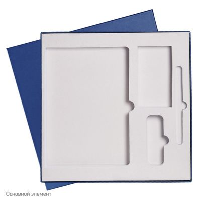 ПОДАРОЧНАЯ КОРОБКА ДЛЯ НАБОРА  СИНЯЯ, 280*280 мм,УНИВЕРСАЛЬНАЯ (со съемным ложементом под ЗУ Vertu, Velutto, Fondo, Vogue)