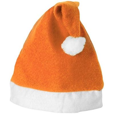 Новогодняя шапка, оранжевый/белый