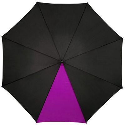 Зонт-трость Lucy 23 полуавтомат, черный/фуксия