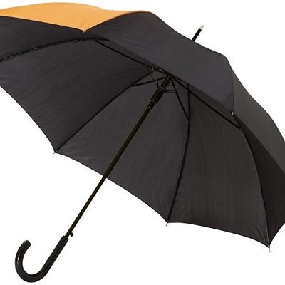 Зонт-трость Lucy 23 полуавтомат, черный/оранжевый