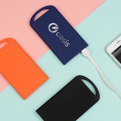 Портативное зарядное устройство Shine с зеркальной гравировкой, 4000 mAh, оранжевый