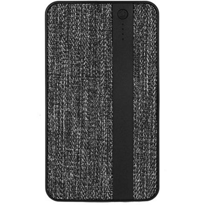 Зарядное устройство из ткани, 4000 mAh, черный