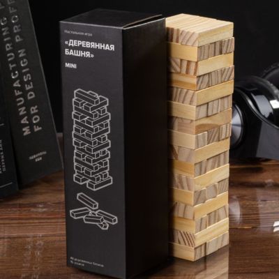 Игра «Деревянная башня мини», неокрашенная
