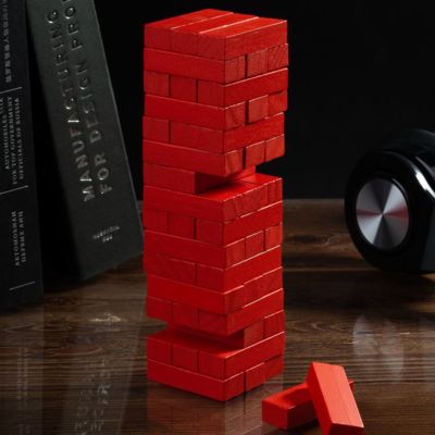 Игра «Деревянная башня мини», красная