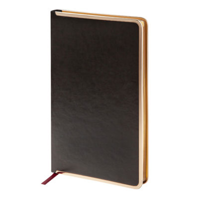 Ежедневник А5 недатированный Chelsea, серый (золотистый кант и срез)