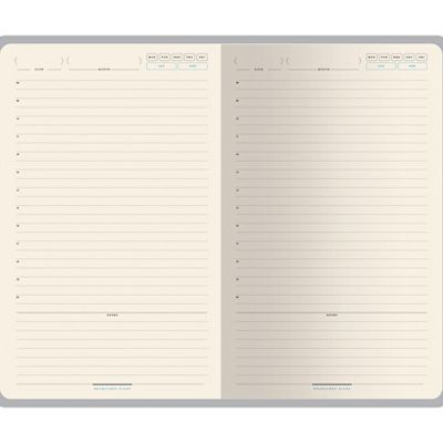 Ежедневник А5 недатированный Chelsea, синий (серебристый кант и срез)