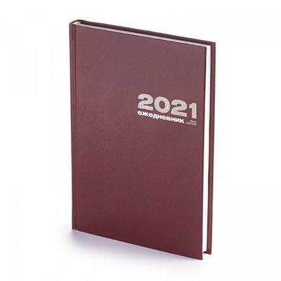 Ежедневник А5 датированный Бумвинил 2025, бордовый