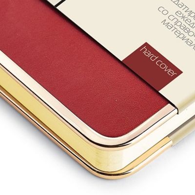 Ежедневник А5 недатированный Chelsea, бордовый (золотистый кант и срез)