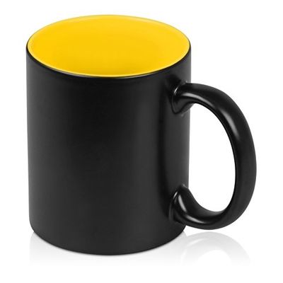 Кружка с покрытием для гравировки Subcolor BLK, черный/желтый