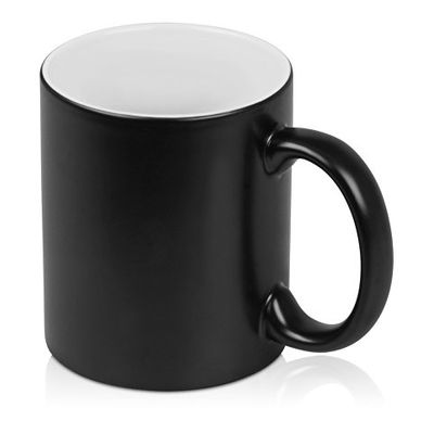 Кружка с покрытием для гравировки Subcolor BLK, черный/белый
