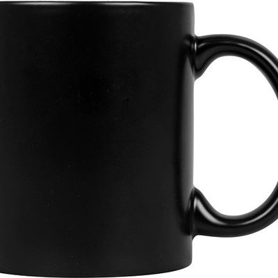 Кружка с покрытием для гравировки Subcolor BLK, черный/белый