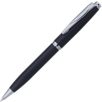 Ручка шариковая Pierre Cardin коллекция ГАММА КЛАССИКА (GAMME CLASSIC). Корпус - латунь с матовым покрытием. Отделка и детали дизайна - сталь и хром. Цвет - черный матовый. Упаковка Е.