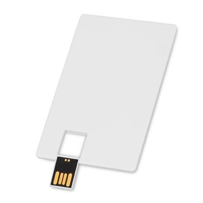 Флеш-карта USB 2.0 16 Gb в виде пластиковой карты Card, белый