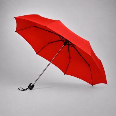 Зонт складной Columbus, механический, 3 сложения, с чехлом, красный