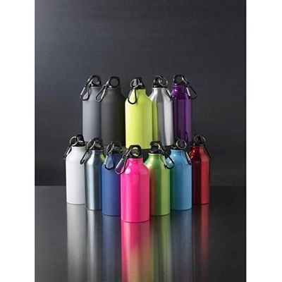 Матовая спортивная бутылка Oregon с карабином и объемом 400 мл, белый