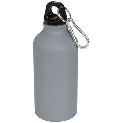Матовая спортивная бутылка Oregon с карабином и объемом 400 мл, серый