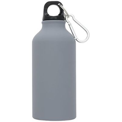 Матовая спортивная бутылка Oregon с карабином и объемом 400 мл, серый
