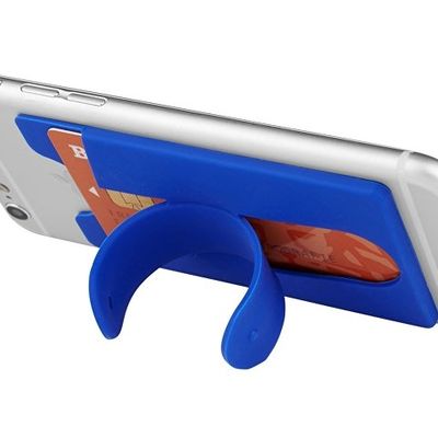 Проводные наушники и силиконовый бумажник для телефона