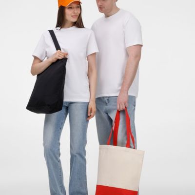 Холщовая сумка Shopaholic, красная