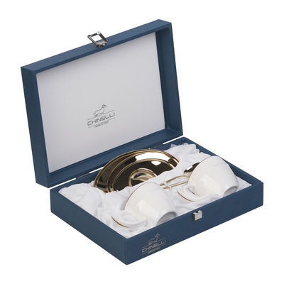 Набор чайный "Ricciolo", на 2 персоны, цвет белый с золотом