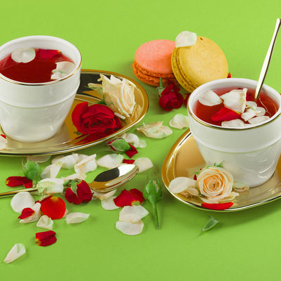 Набор чайный "Ricciolo", на 2 персоны, цвет белый с золотом