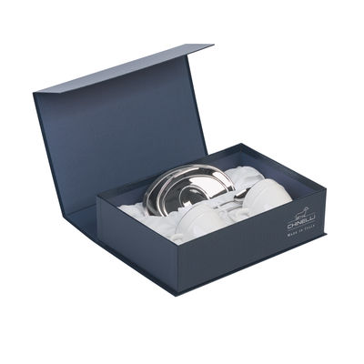 Набор чайный "Ricciolo", на 2 персоны, цвет белый с серебром