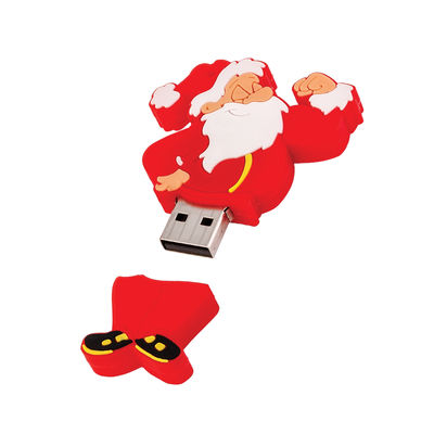 Флеш-карта "Дед Мороз" USB 8GB, цвет красный с белым