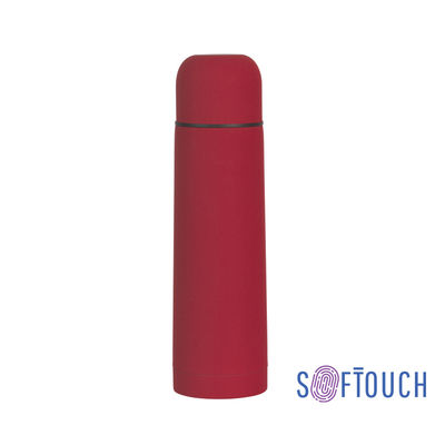 Термос "Крит" 500 мл, покрытие soft touch, цвет красный