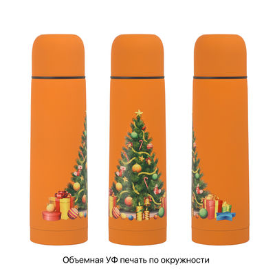 Термос "Крит" 500 мл, покрытие soft touch, цвет оранжевый