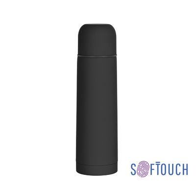 Термос "Крит" 500 мл, покрытие soft touch, цвет черный
