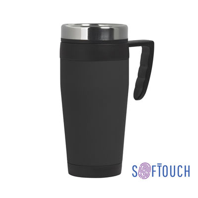 Термокружка "Австралия", покрытие soft touch, 0,4 л., цвет черный