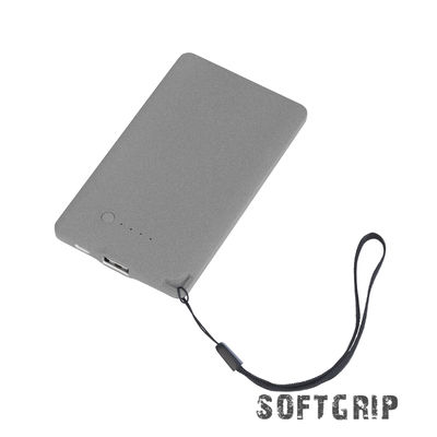 Зарядное устройство "Камень" с покрытием soft grip, 4000 mAh в подарочной коробке, цвет серый