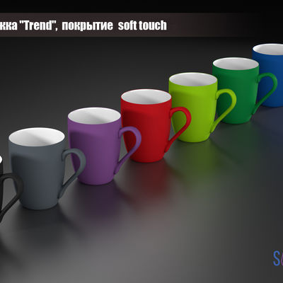 Кружка "Trend", покрытие soft touch, цвет синий