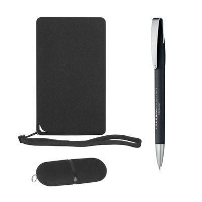 Набор "Камень" на 3 предмета, 4000 mAh /16Gb, с покрытием soft grip, цвет черный