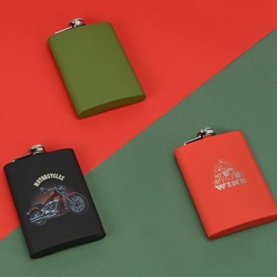 Фляжка 240 мл Remarque soft touch, 201 сталь, синий
