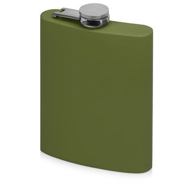 Фляжка 240 мл Remarque soft touch, 201 сталь, зеленый милитари