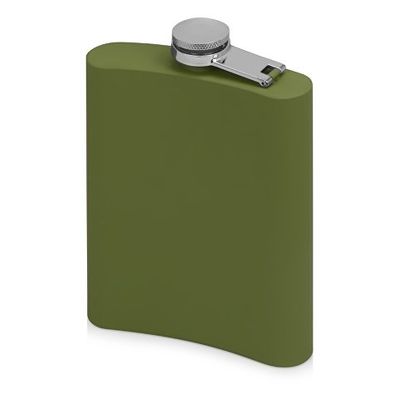 Фляжка 240 мл Remarque soft touch, 201 сталь, зеленый милитари
