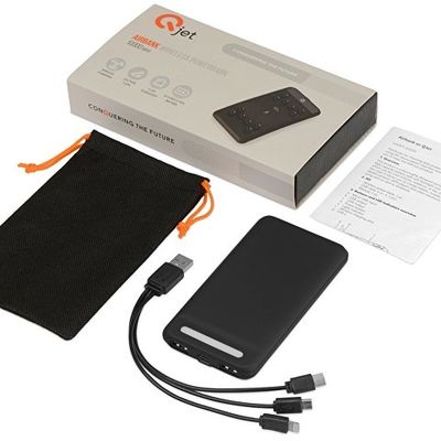 Портативное беспроводное зарядное устройство Airbank, 10000 mAh,  черный