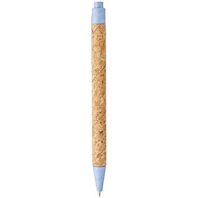 Шариковая ручка Midar из пробки и пшеничной соломы, cиний