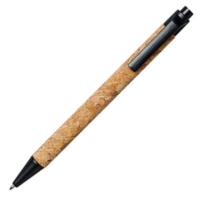 Шариковая ручка Midar из пробки и пшеничной соломы, черный