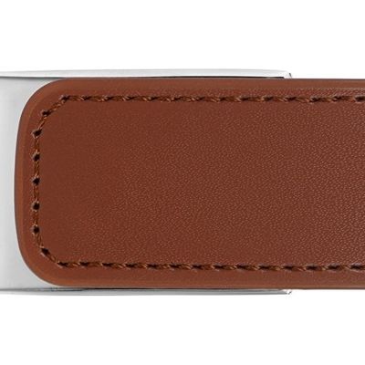 Флеш-карта USB 2.0 16 Gb с магнитным замком Vigo, светло-коричневый/серебристый