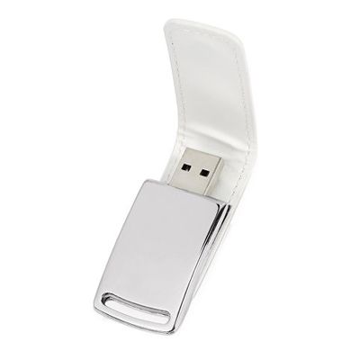 Флеш-карта USB 2.0 16 Gb с магнитным замком Vigo, белый/серебристый