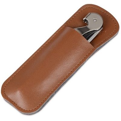 Футляр для штопора из искусственной кожи Corkscrew Case, коричневый